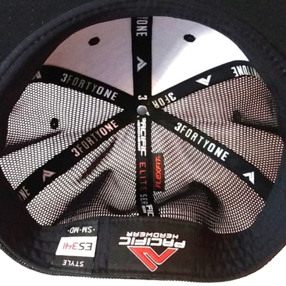 TACOMA RAINERS BLACK FITTED CAP PACIFIC HEADWEAR FLEX FIT SIZE SM-MED NWT - Picture 5 of 9